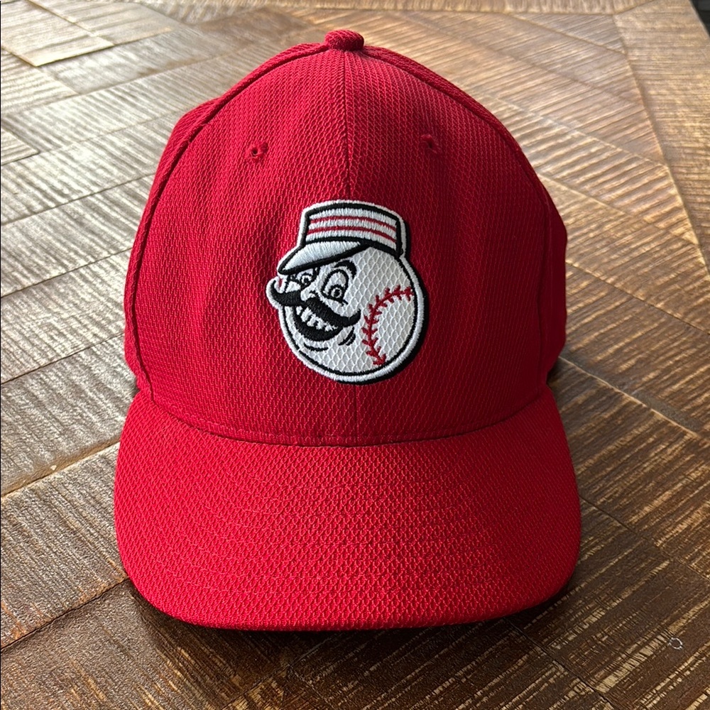 Red Baseball Cap with Embroidered Logo